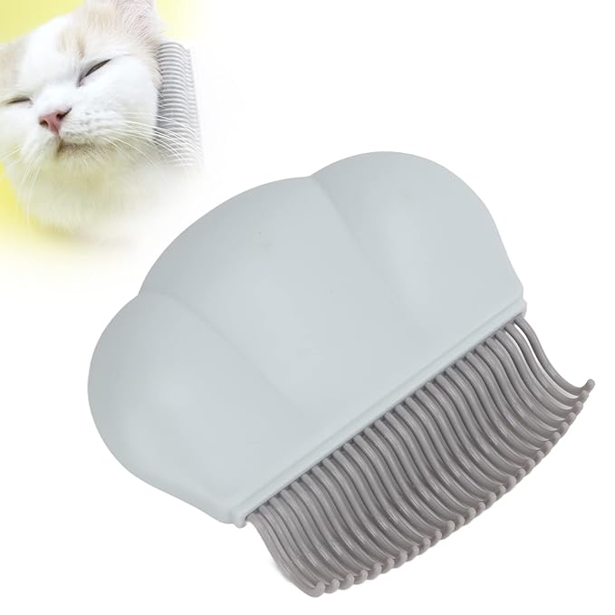 Cat Shell Comb, Remove Floating Hair Pet Short Long Hair Removal Massaging Shell Comb, Ergonomic Handle Cat Massage Shell Comb for Dogs Cats (Blue)