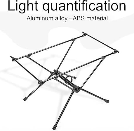 Small Folding Camping Table,Adjustable Aluminum Alloy Outdoor Camping Desk with Storage Bag,Portable Table for Travel Beach,Backyards,BBQ,Party Picnic (Black)