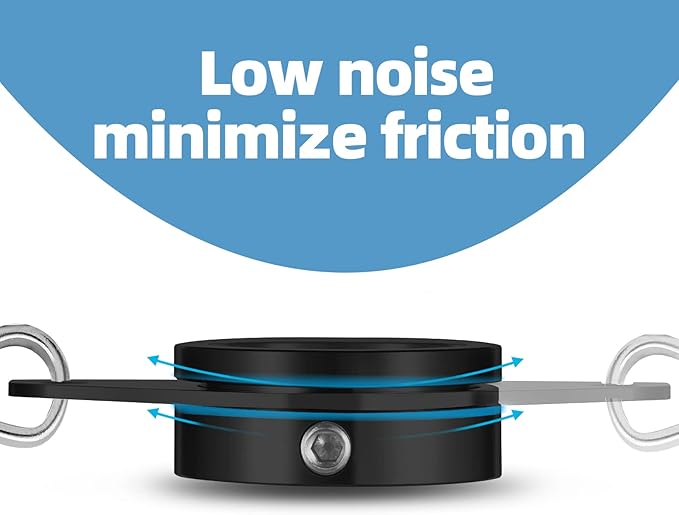 Anovo Flag Pole Rings, Flagpole Rings Aluminum Alloy 360 Rotating Anti Wrap Flag Mounting Spinning Ring Clips for 0.75-1.02 Inch Diameter Flagpole (1 Inch -Pack of 2, Black)