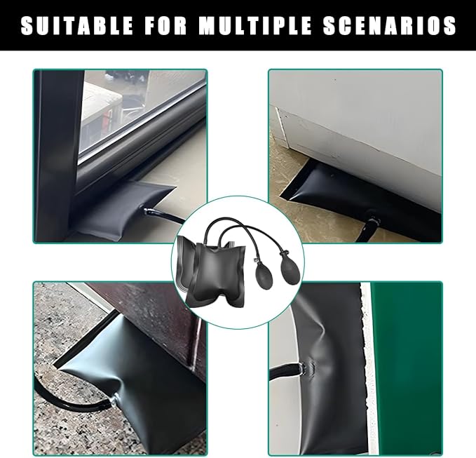 Air Wedge Pump, Professional Leveling Kit and Alignment Tool Inflatable Shim Bag, Air Wedge Bag Pump Suitable for Window Door Installation Car Repair, Car Accessories (Plastic Valve)