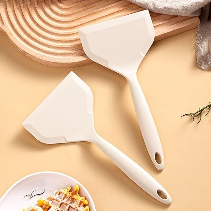 Silicone Pancakes Shovel,Wide Spatula Turner,Non-Stick Tamagoyaki Spatula,Japanese Omelette Spatula,Flexible Silicone Turner for Kitchen(white), AM0XEB0LJH2US