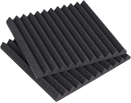 24 Pack Acoustic Panels Studio Foam Wedges 1" X 12" X 12"Sound-proofing,Sound Absorption (Black)