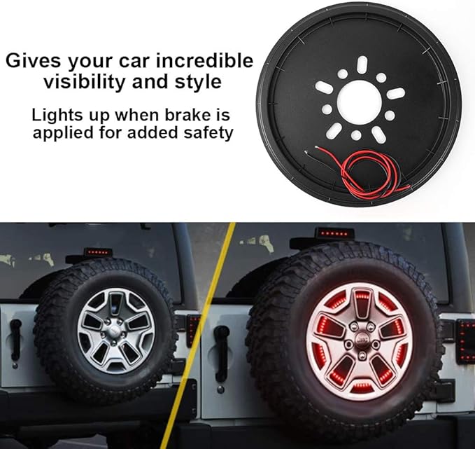 Bright Red Spare Tire Brake Light 85pcs LED Strong Lamp Fit for Wranglers 2007-2018