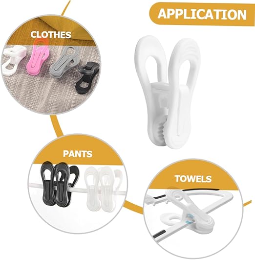 20 Pcs Coat Hanger Peeler Slicer Multi Hanger Clothes Pegs Nonslip Hangers Pea Clips for Hangers Towel Clips Clothespins Multifunctional Pants Rack Hanger Pant Hanger White Plastic