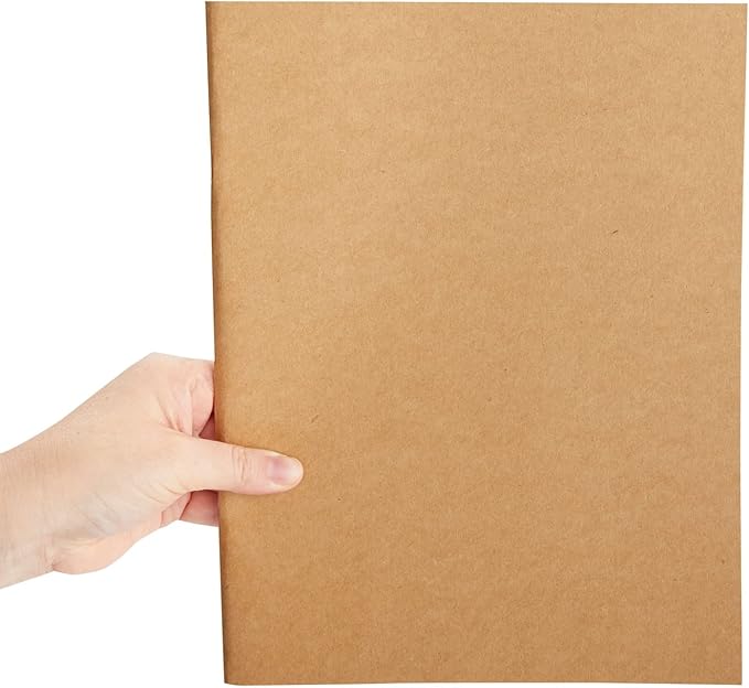 Paper Junkie 6 Pack Large Bulk Sketchbook Journals, Blank Books Notebooks for Kids, Students, Office Supplies (8.5x11 In)