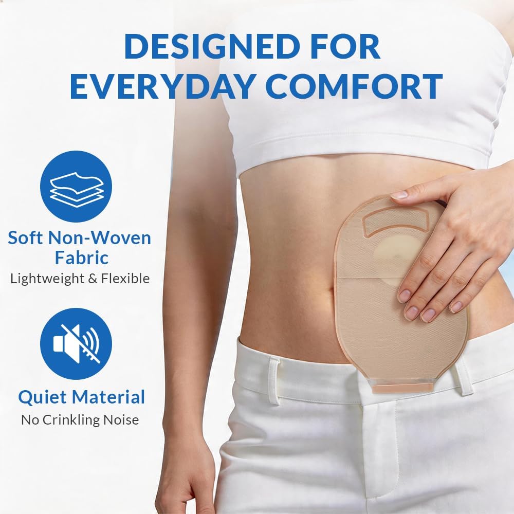 LotFancy Ostomy Bags, 10Pcs One Piece Drainable Pouches, Hook and Loop Closure, Colostomy & Ileostomy Supplies, Hydrocolloid Skin Barrier, Odor Filter, Cut-to-Fit 25–64mm ( No Original Box )