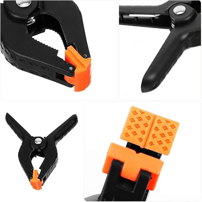 Gadpiparty 6 Pack Nylon Clamps Photo Clamps Photography Clamps Spring Clamp Black