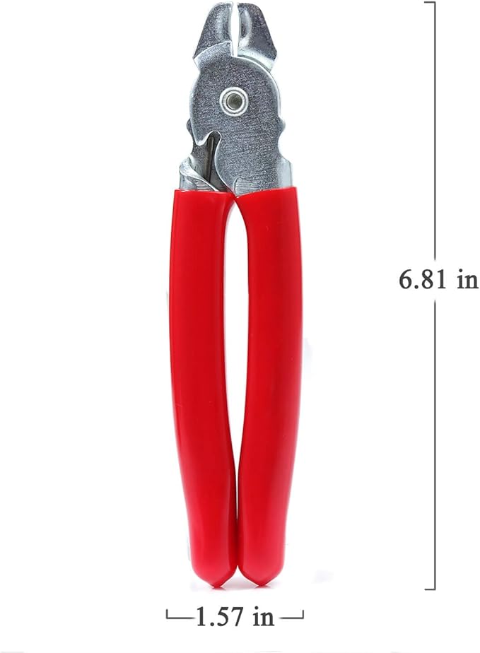 Straight Hog Ring Pliers Kit Auto Upholstery Installation Tool for BungeeShock CordsAnimal Pet CagesBaggingTrapsSausage CasingMeat bagsFencingRailing by NIDAYE (Rings Not Included)
