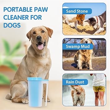 Dog Paw Cleaner With Handle, Mud Buster Dog Paw Cleaner, Dog Paw Cleaner Cup, For Small Medium Large Breed DogsCats (B-M)
