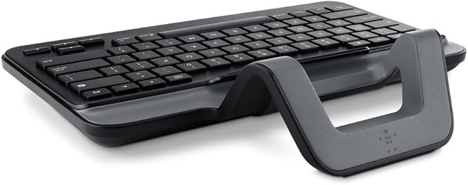 Belkin Wired Keyboard Stand For Apple iPad - Tablet Stand for Apple iPad, iPad Pro, iPad Mini & iPad Air Models w/ Lightning Port - iPad Accessories - Wired Keyboard iPad Stand w/ Full Size Keycaps