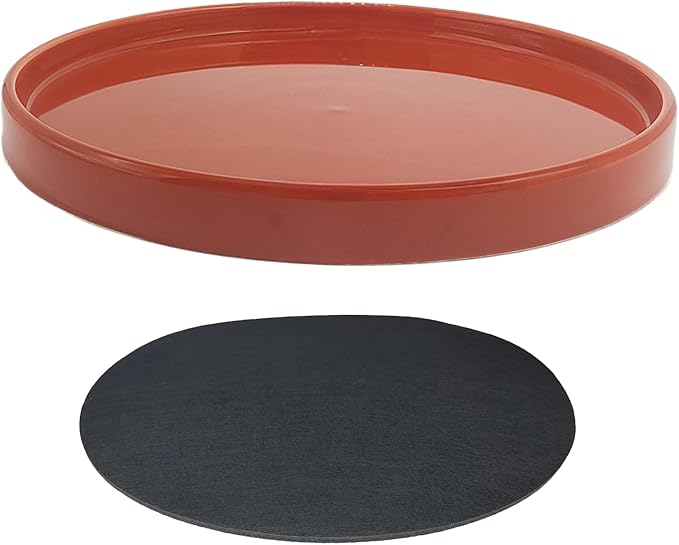 10.7-inch ceramic pot tray, saucers for 6, 7, 8, 9, 10, 11, 12, 15-inch pots, durable and resistant water tray for flower drainage for base of
