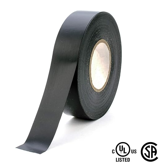 Xtricity Vinyl Black Electrical Tape 34 inch x 66 Ft for Electrical Insulation, Wire Bundling and DIY Repairs Ai Durable, Stretchy, General Purpose Ai Up to 600V (1 Pack)