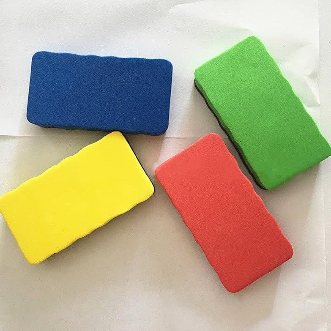 Magnetic Blackboard Chalkboard Whiteboard Eraser Cleaner Dry Wipe Marker Pen Duster White Black Chalkboard Multi Color Randomly Useful and practical