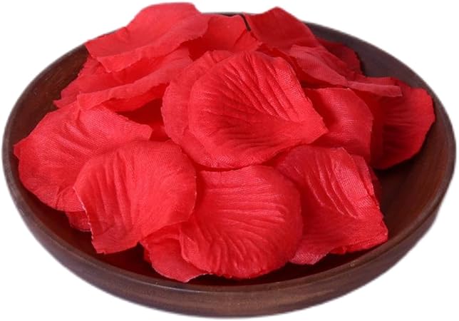 SIWEN Artificial Rose Flower Petals for Valentine's DayWeddingsProposalAnniversaryEngagementParty and Romantic Night Decoration (1000, red)