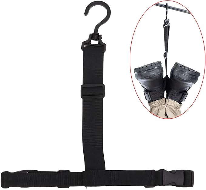 Fishing Wader Boot Hanger, Quick Drying Adjustable Wader Boots Belt with 360 Rotating Buckle for Fishing