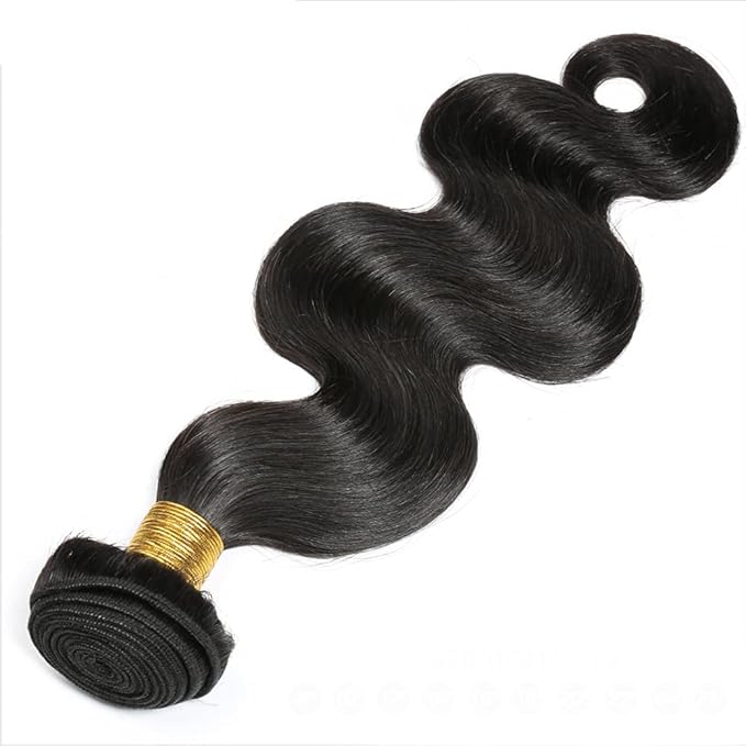 Color #1B Human Hair Bundles Natural Black Body Wave Bundles Grade 8A Peruvian Virgin Human Hair Single Bundle 18 Inch #1B Bundles Human Hair Natural Color Body Wave Bundles 300g