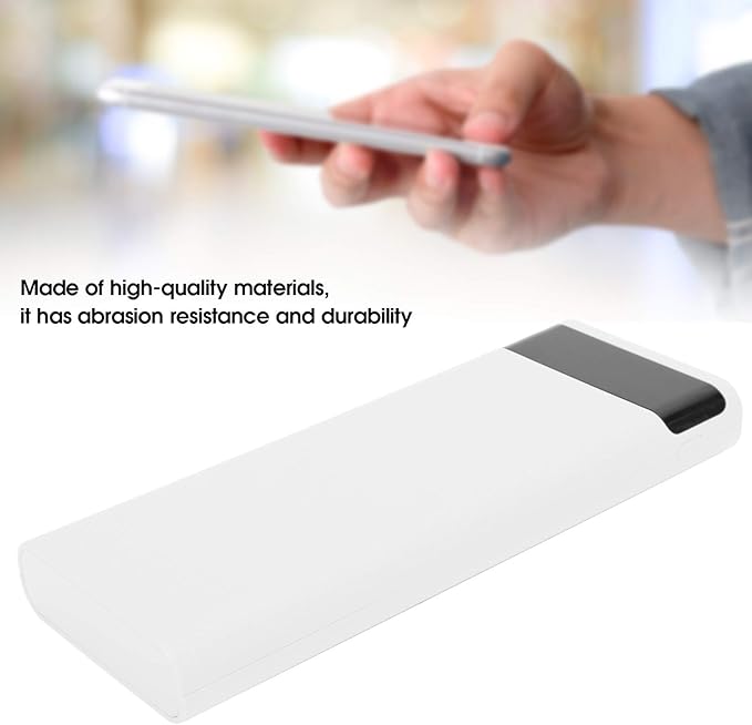 Cuifati Power Bank Kit,Lightweight 8 x Battery Storage Box Power Bank Kit DIY Portable Power Bank Jacking Accessory(White)