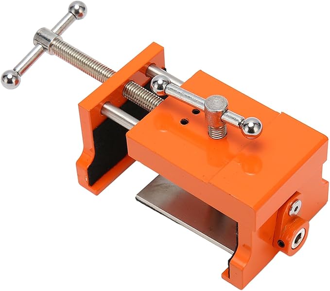 Tyenaza Cabinet Clamps, Cabinet Face Frame Clamps, Auto Locking Accurate Cabinet Face Frame Clamps with Protective Pads for Woodworking Orange