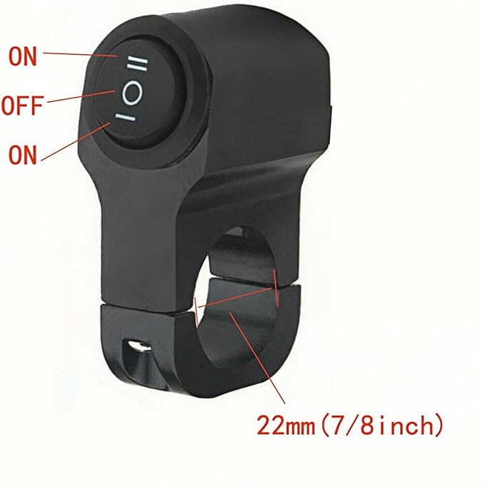 LINJIE Motorcycle Double ColorHigh Low Beam Wiring Harness Kit 12V Relay Double Color Spot Lights Wiring On Off Waterproof Switch Motorcycle High Low Beam Wiring Kit (5.75ft), Black