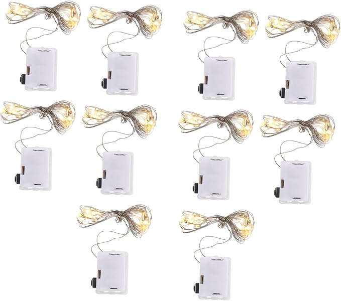 String Birthday Lighting Chain Battery Fairy Lights LED Wire Light Wall LED Fairy Light LED Meteor Lights Warm Light Lamp Wedding Decor LED Christmas Lights Black Plastic