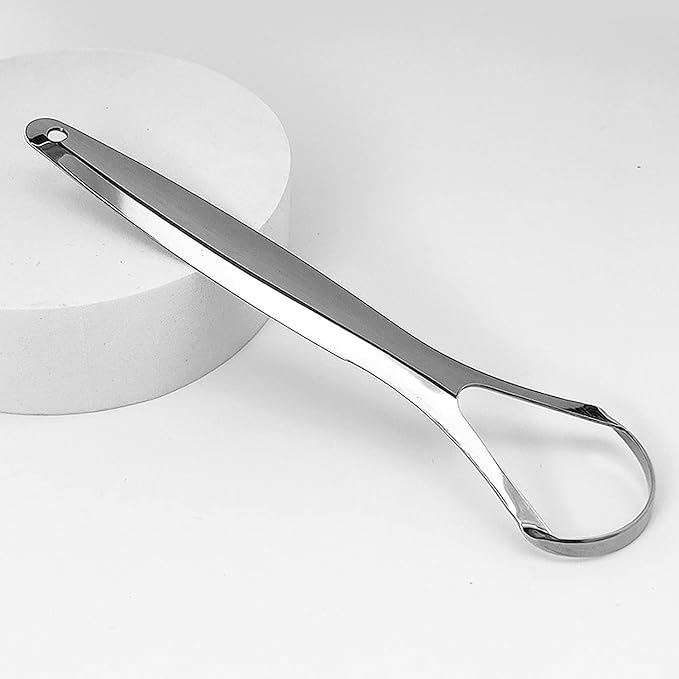 Tartar Removal Tool Oral Tongue Scraper Cleaner for Freshing Breath Portable Non-slip Handle A