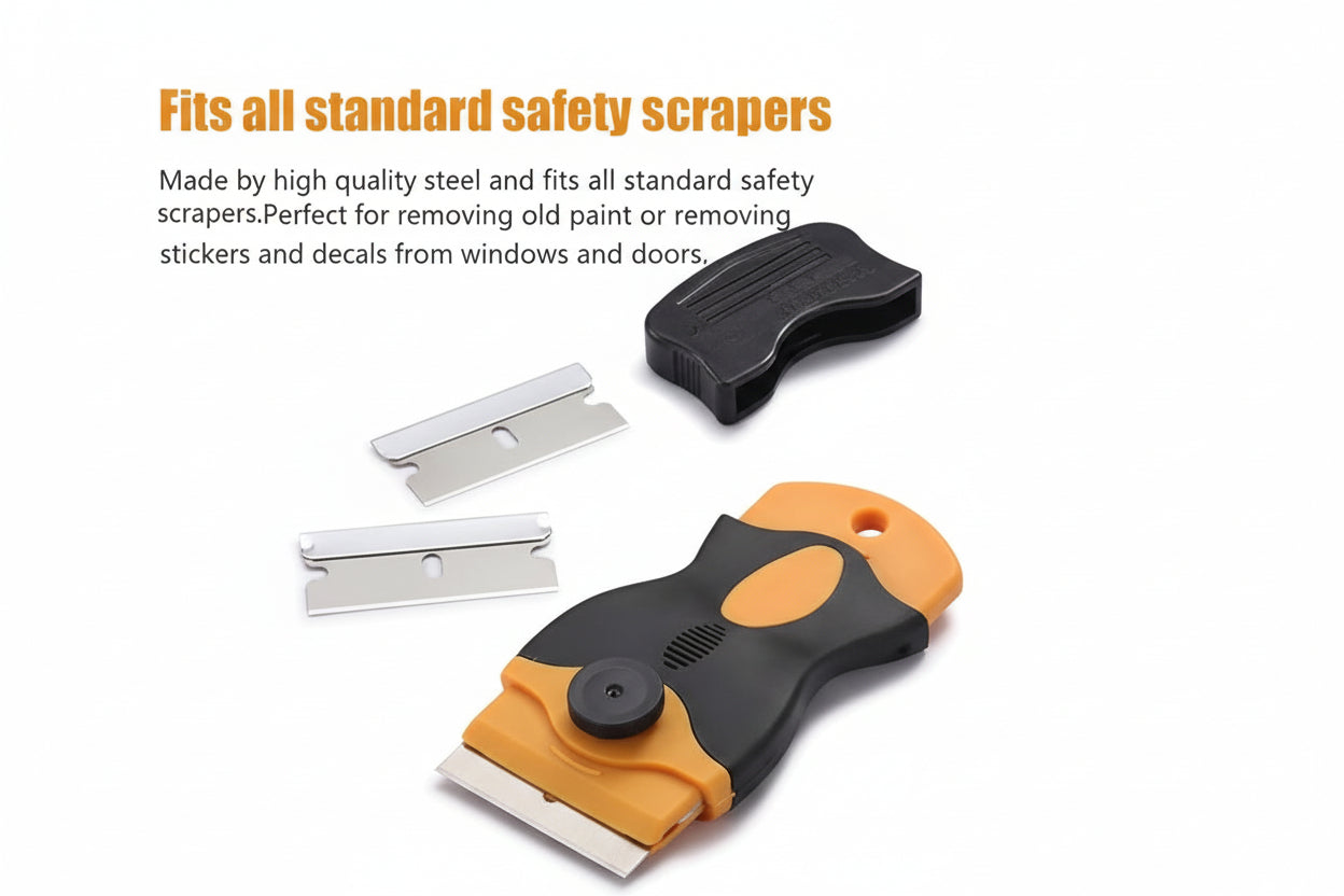 100-Pack Single Edge Industrial Scraper Blades