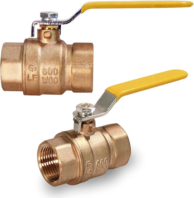 Midline Valve 822T223-NL Premium Full Port Ball Valve Brass, 1 in. FIP