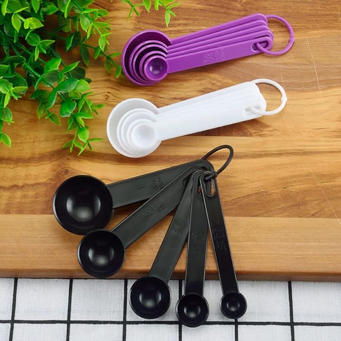5 PCSSet Kitchen Measuring Spoon Teaspoon Coffee Sugar Scoop Baking Cooking Tool Kitchen Measuring Tool With Scale 3 Colors Clever treatment