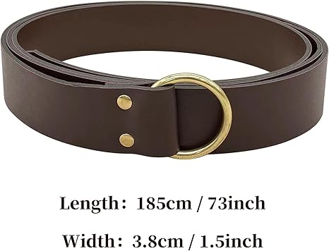 Medieval Belt Viking Belt for Men Renaissance Accessories Leather Ring Knight Belt Ren Faire Belt Cosplay Accessories