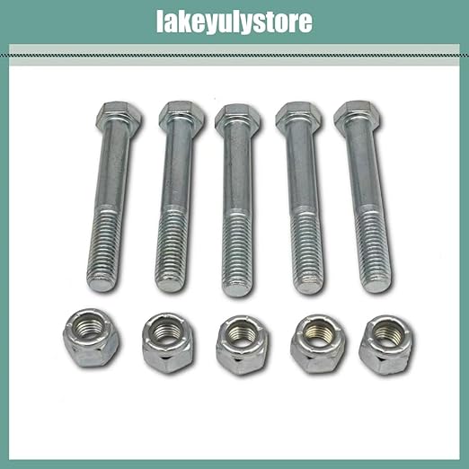 12" x 3-12" 500101 Shear Bolts and Nylock Nuts (Set of 5)