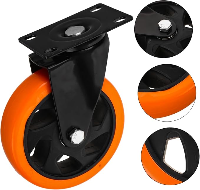 Ergonomic Inch Casters for Furniture Silent Rolling Compact Design Fits Laundry Racks Cabinets