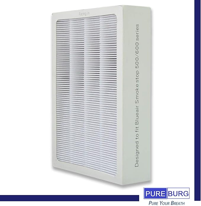 3-Pack Replacement Filter for Blueair 500/600 Series SmokeStop Filter, Odor Removal Classic 501, 503, 510, 550E, 555EB, 601, 603, 650E, 505, 605