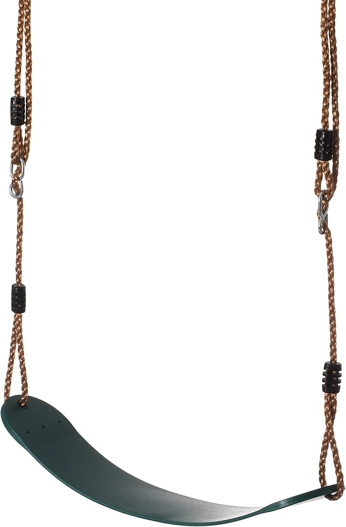 Outdoor Playground Kids Heavy Duty Swing Seat, EVA Belt Swing with Rope for All Ages, Green