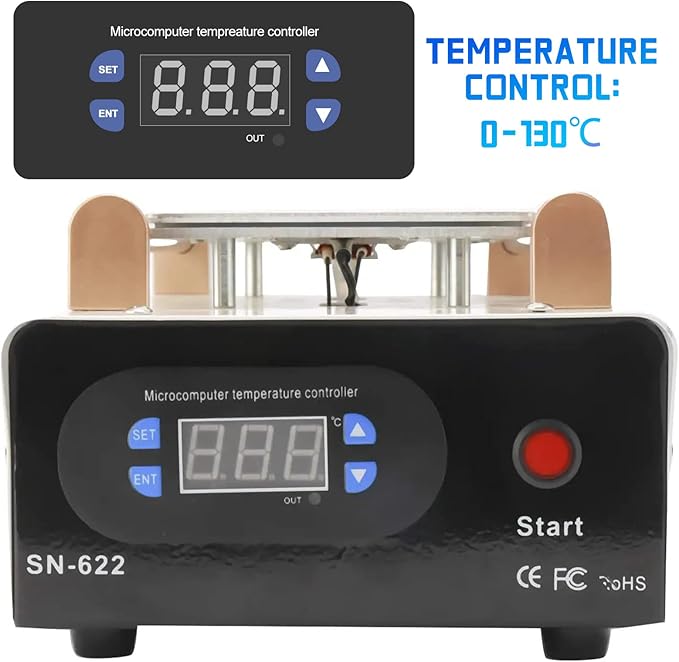 LCD Screen Separator Machine, 7 Inch Screen Repair Separating Machine Touch Screen LCD Glass Lens Removal LCD Separator for Cellphone Ipad Repair, Build-in Pump