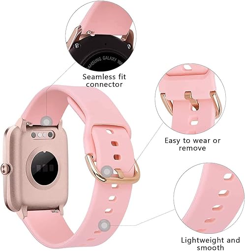 ViCRiOR Bands Compatible with ID205L Smart Watch, 19mm Quick Release Soft Silicone Fadeless Pattern Printed Floral Replacement Band for ID205L, ID205G ID205 ID205U ID205S