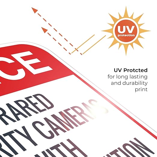 Infrared Security Cameras with Face Recognition Software in Use Sign, 12x12 Inches, Rust Free .040 Aluminum, Fade Resistant, Made in USA