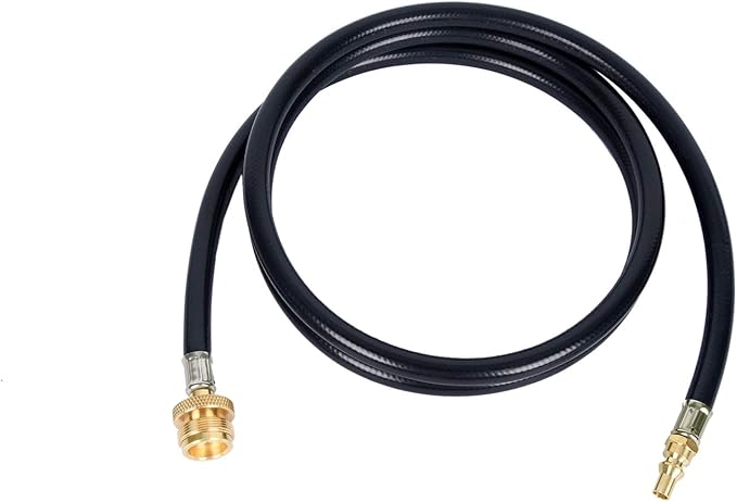 GasSaf 6FT Quick Connect Propane Hose for RV to Grill, 14" Quick Disconnect Lp Gas Line Connects 1 lb Portable Appliance to RV