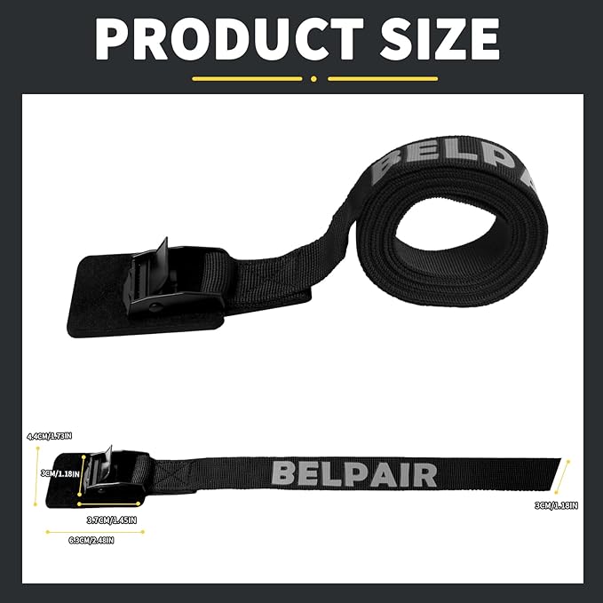 Tie Down Straps with Cam Buckle, Lock Hook Padded Lashing Strap 2765 Lbs Break Strength for Cargo, Motorcycle, Truck, Boat, Dirt Bike, Mattress, Cooler Kit(1" x 12')