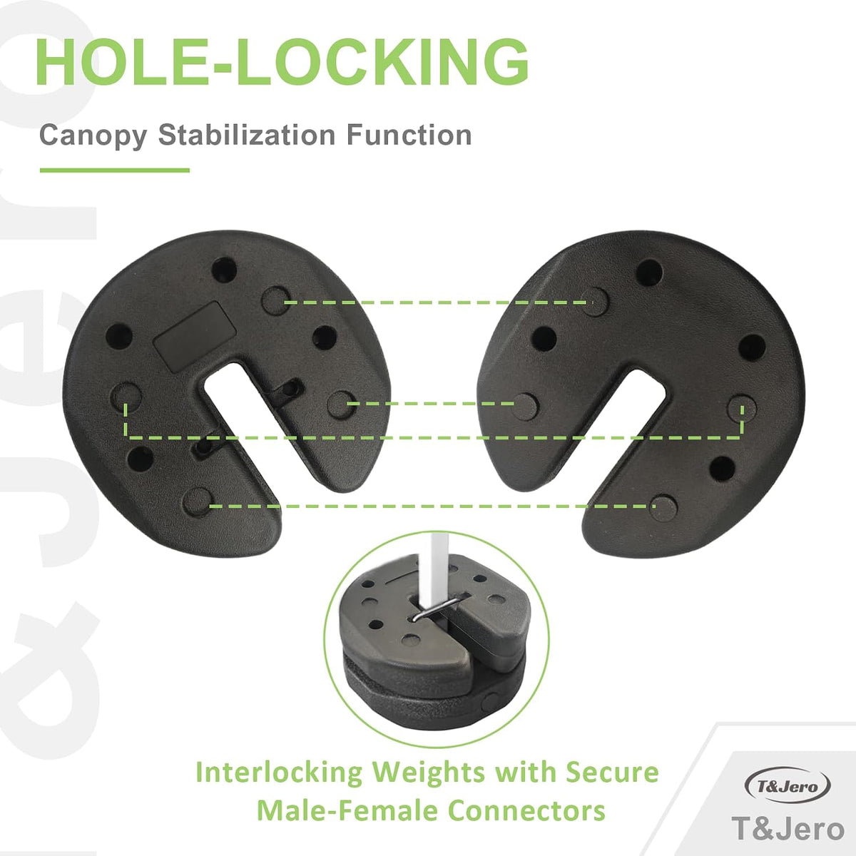 T&Jero Square Heavy Duty Canopy Weights for Legs of Pop Up Tent Gazebo Set of 3, 21 lb