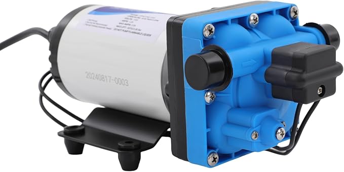 Revolution RV Water Pump, Diaphragm Water Pump with Self-Priming Water Function, 110 V Automatic Diaphragm Pump, 5.0 GPM Electronic Pump for Cleaning Vehicle, Carpet, Ground