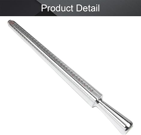 Utoolmart Ring Sizer Measuring Tool, 4 Scales (US, EU, HK and JP) Finger Measuring Stick Ruler Gauge, Aluminum Alloy Ring Measurement Tool, for Man or Women Jewelry Making Measuring