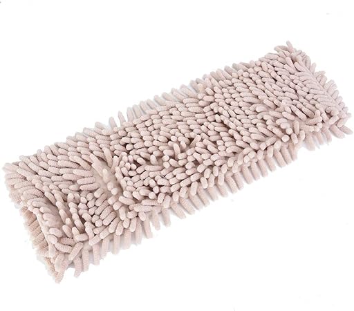 Jerliflyer Microfiber Dust Mop Pad, Wet Dry Floor Cleaning Mop Replacement Pad, Mop Pad with Extra Chennai Fill for Tiled Floors, Hardwood Floors (Cream Colour)