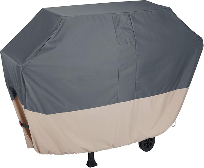 MODERN LEISURE 3019 Renaissance Ultralite Medium Size 4-Burner Grill Cover (65 inches W x 25 inches D x 44.5 inches H) Gray & Ambient