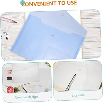 SEWACC 12pcs A5 Organizer Pouch d Document Bag Snap Closure for School Office