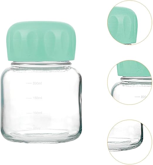 Glass Cup Espresso Cup Creative 200ml Lightweight with Scale Glass Milk Cup for Housewarming Daily Party Birthday Gift Family, 7.5cmx11cm