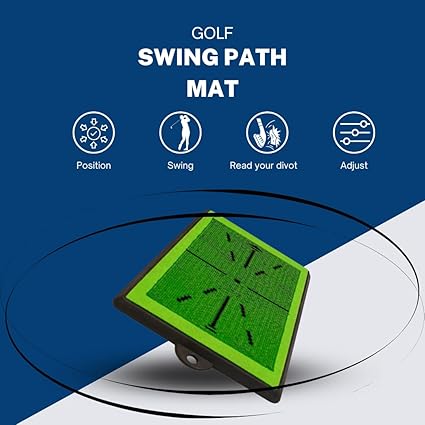 Golf Swing Path Mat Instant Feedback Golf Practice Mat for Swing Path and Ball Impact