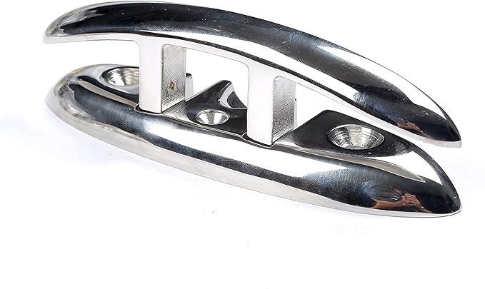 ISURE MARINE Boat Folding Cleat 6" Flip-up Heavy Dock Cleat Marine Grade 316 Stainless Steel