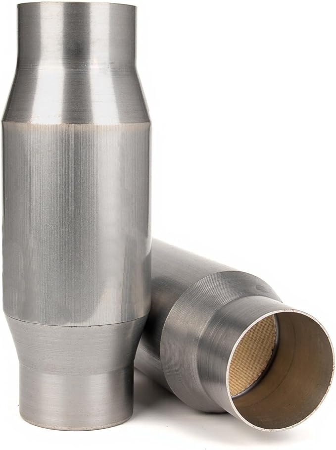 3 Inch Inlet/Outlet Universal High Flow Front Catalytic Converter Direct-Fit(EPA Compliant)