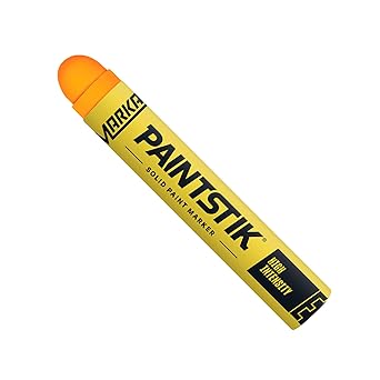 Markal 88624- Painstik High-Intensity Solid Paint Marker (Old E Paintstik) for Coding, Identification, Layout and Assembly Work, Fast Drying, for Dimly Lit Areas, Orange (12 Pk) Made in USA