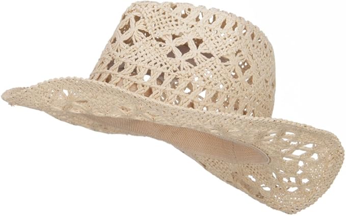 Girl's Paper Braid Cowboy Hat